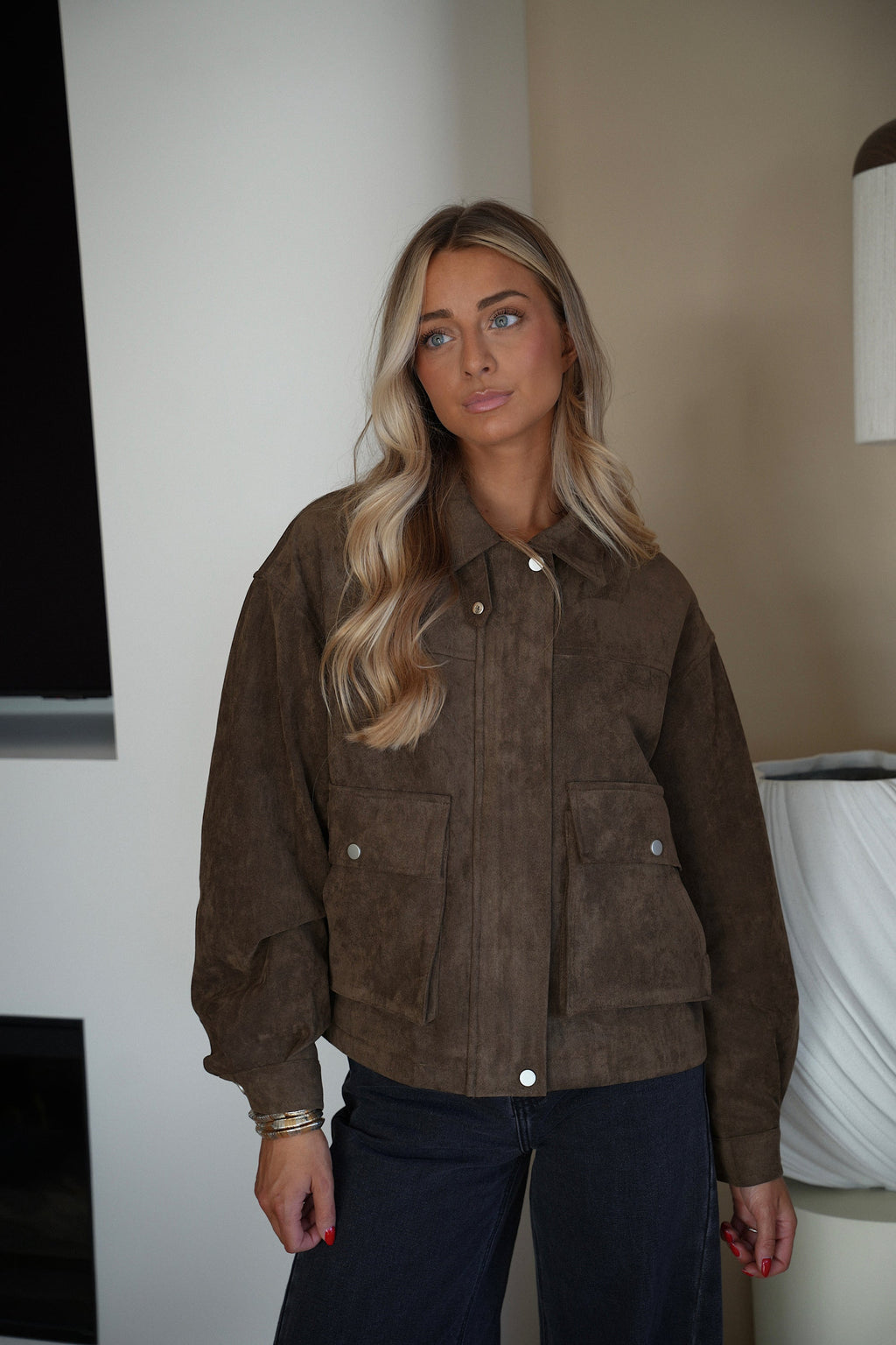 Chaqueta Rebeca Ante - Chocolate