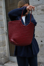 Burgundy Woven Bag