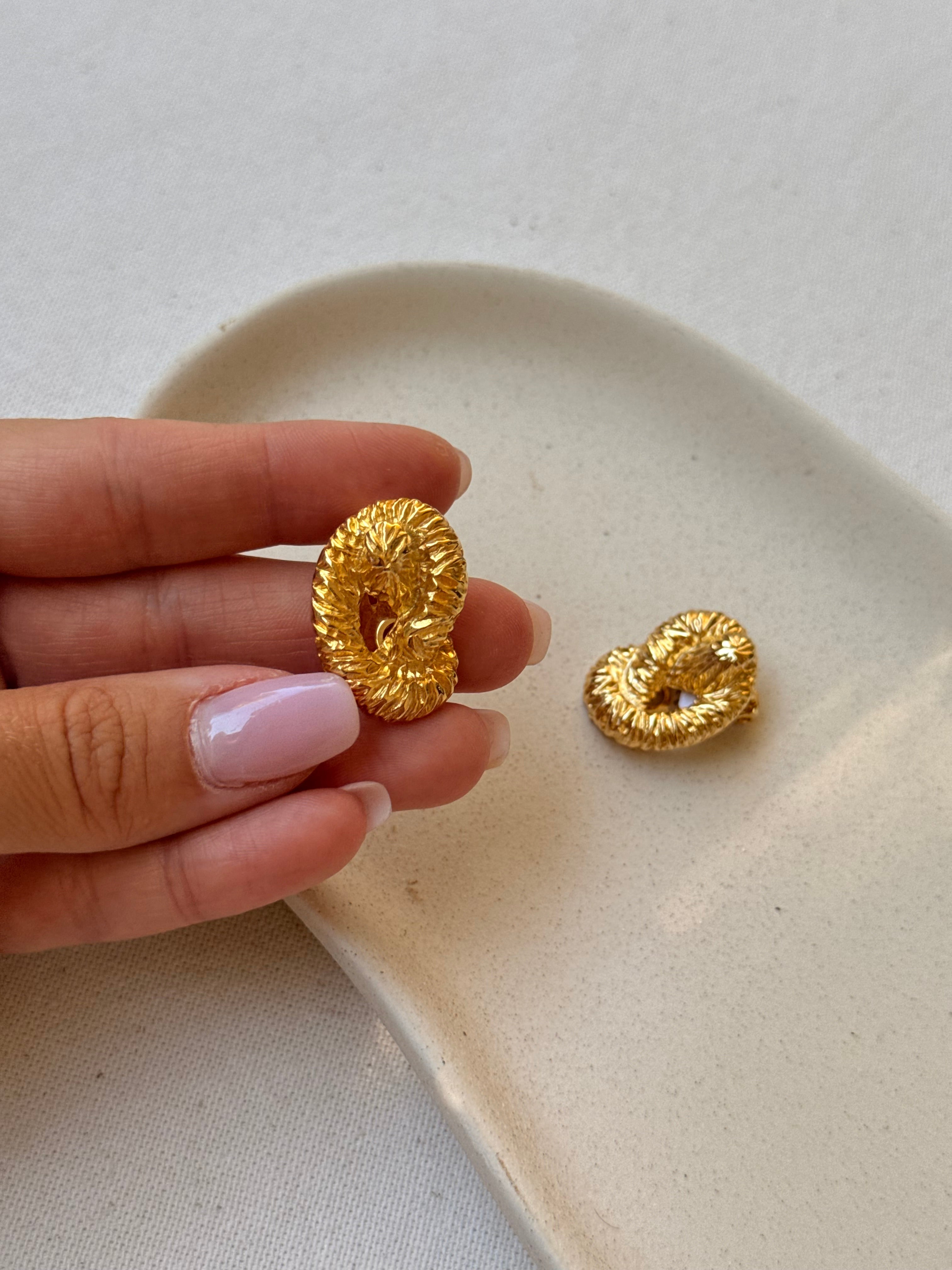 Pendientes Vintage - Trenzados Dorados