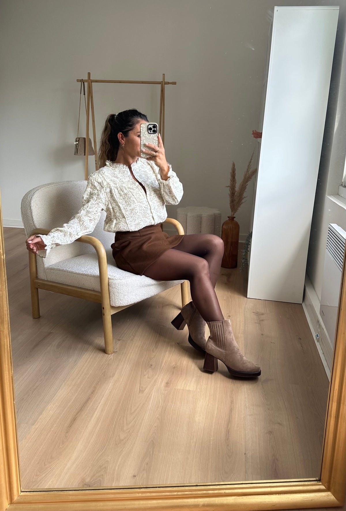 Aurore Taupe Ankle Boots