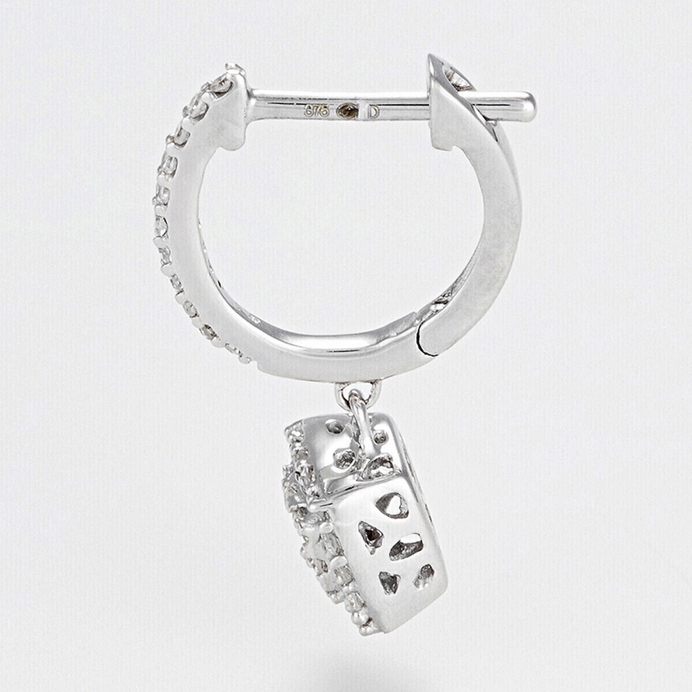 Pendientes "Quadra" D0.30/72 - Oro blanco 375/1000
