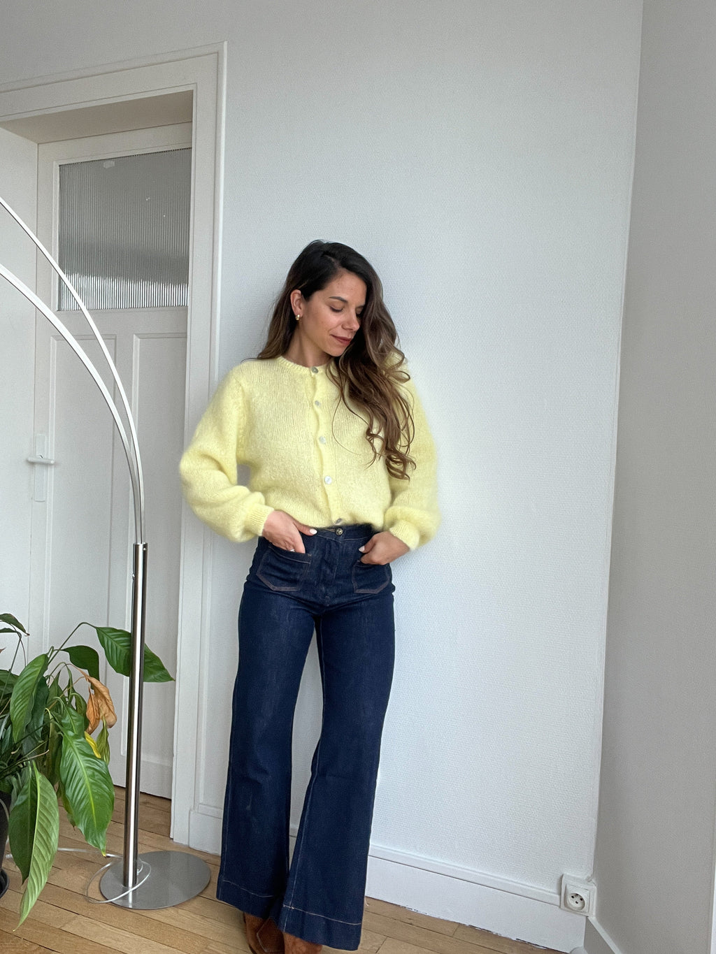 Punto Lana Bianca Amarillo Claro