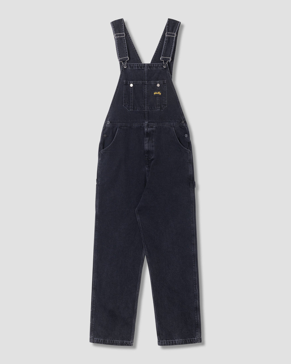 Babero Earls - Denim negro lavado a la piedra