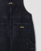 Babero Earls - Denim negro lavado a la piedra
