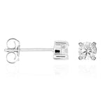Earrings "Single Diamond 1 Carat" D1Ct/2 - White Gold 750/1000