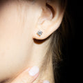 Earrings "Single Diamond 1 Carat" D1Ct/2 - White Gold 750/1000