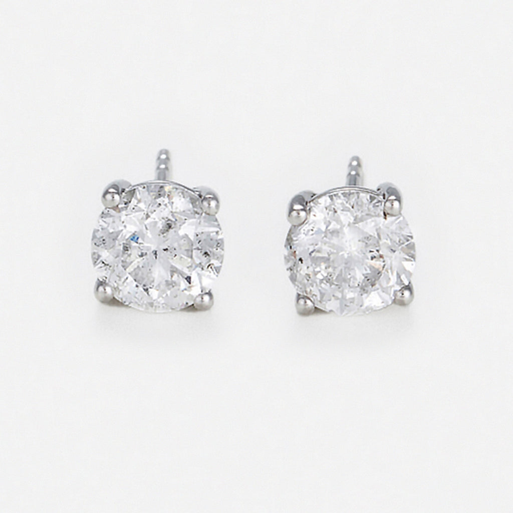 “Puces 2Ct” Earrings – 750/1000 White Gold