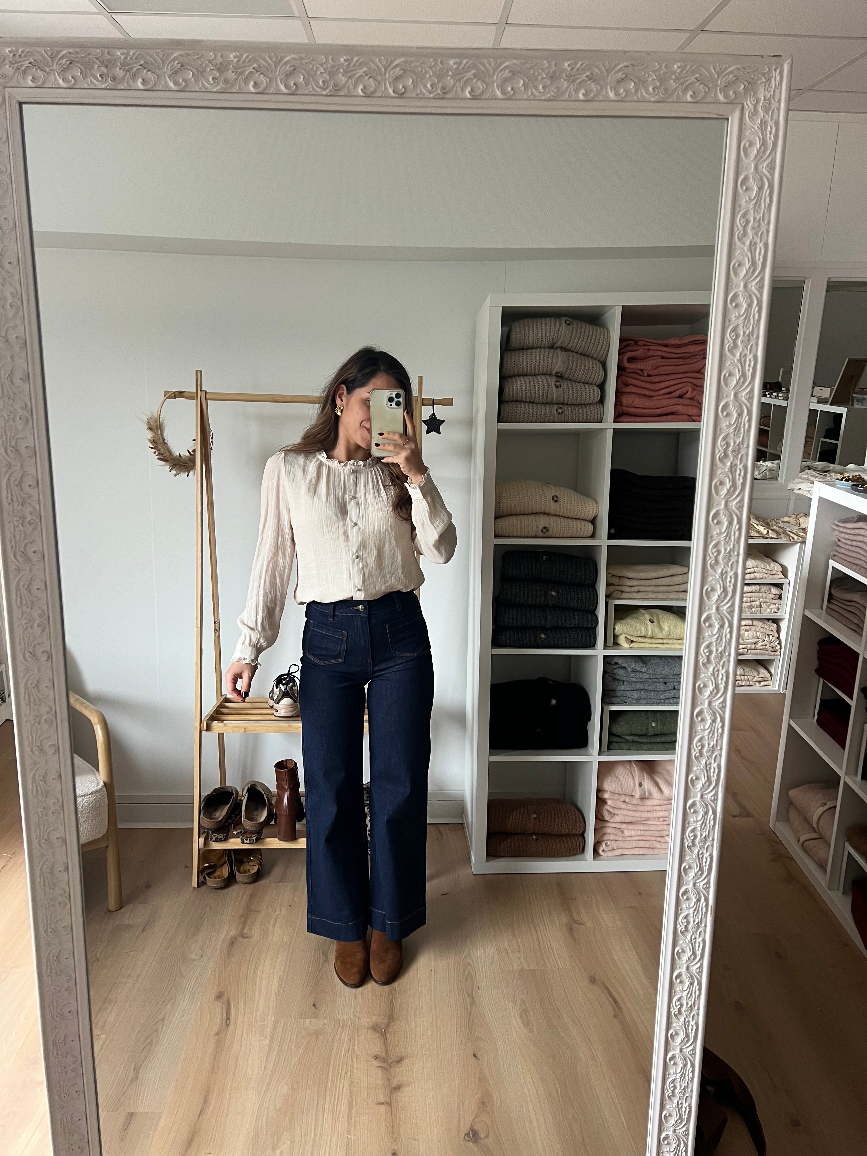 Vaqueros Gasparette De Denim Crudo