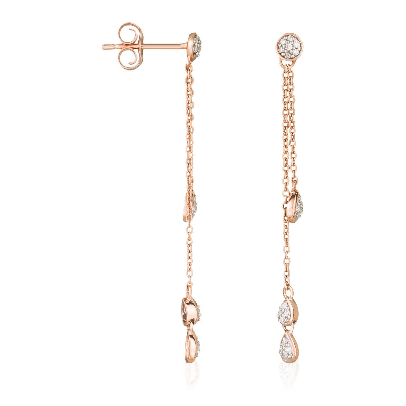 Boucles D'Oreilles "Diamond Falls" Diamant 0,1/38