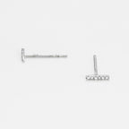Boucles D'Oreilles "Precious Barrette" Diamants 0,03/12 - Or Blanc