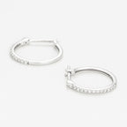Boucles D'Oreilles "Créoles Sublimes" Diamants 0,10Ct/26