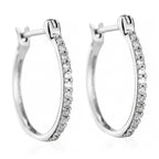 Boucles D'Oreilles "Créoles Sublimes" Diamants 0,10Ct/26