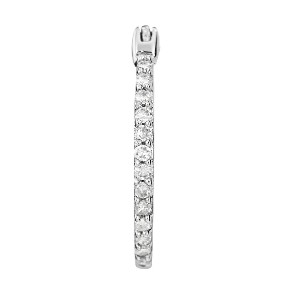 Boucles D'Oreilles "Créoles Sublimes" Diamants 0,10Ct/26