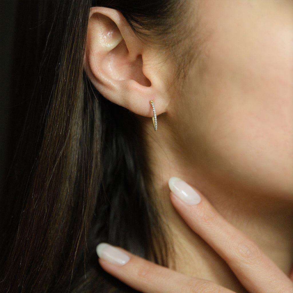 Pendientes “Sublime Criollo” D0.10Ct/26 – Oro Amarillo 375/1000