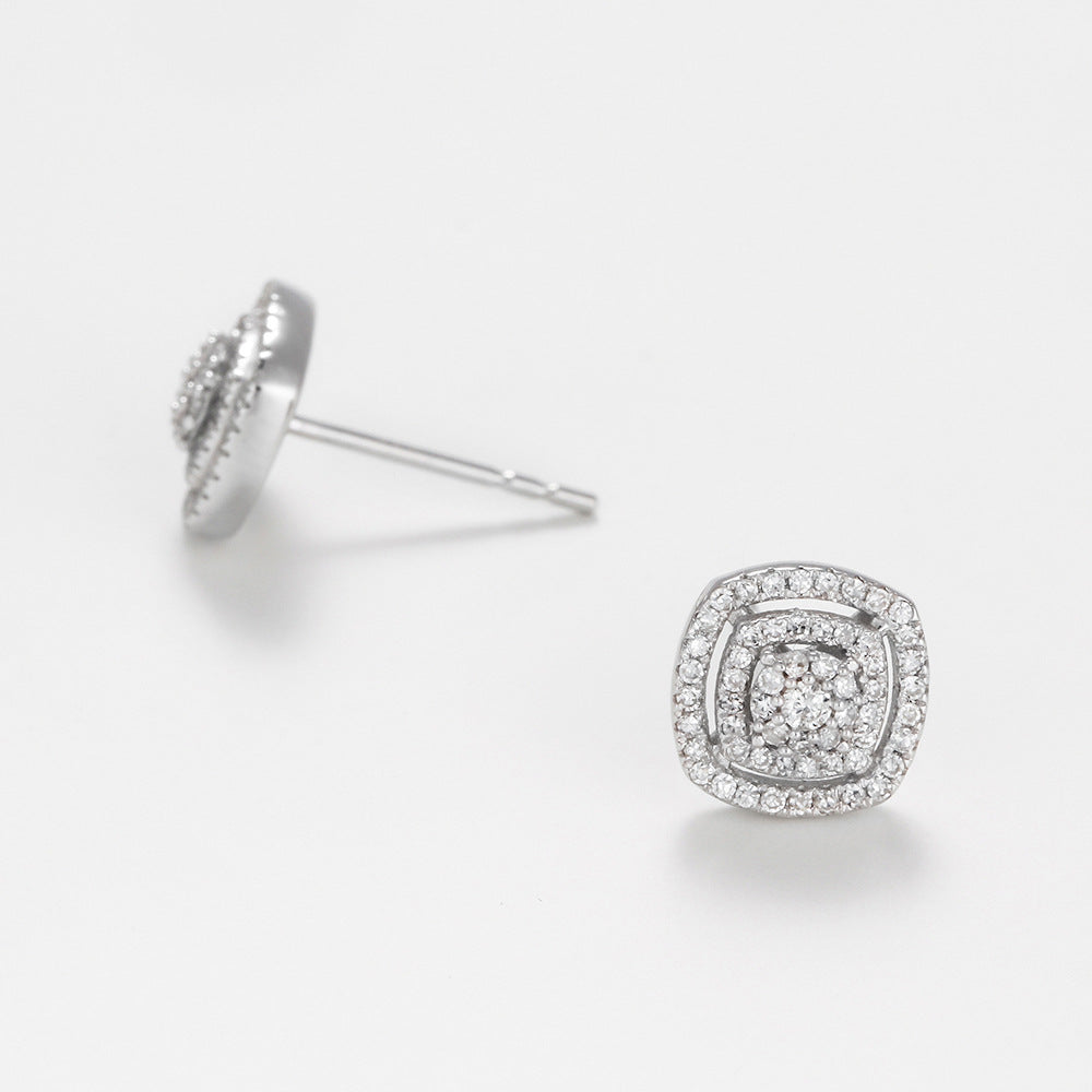 “Carré Richesse” Diamond Earrings 0.25/116 – 375/1000 White Gold