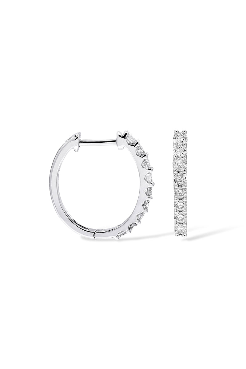 "Shining Light" Earrings, 0.50/18 D - 375/1000 White Gold