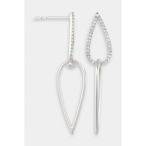 Boucles D'Oreilles "Javiana" D0,20/68 - Or Blanc 375/1000
