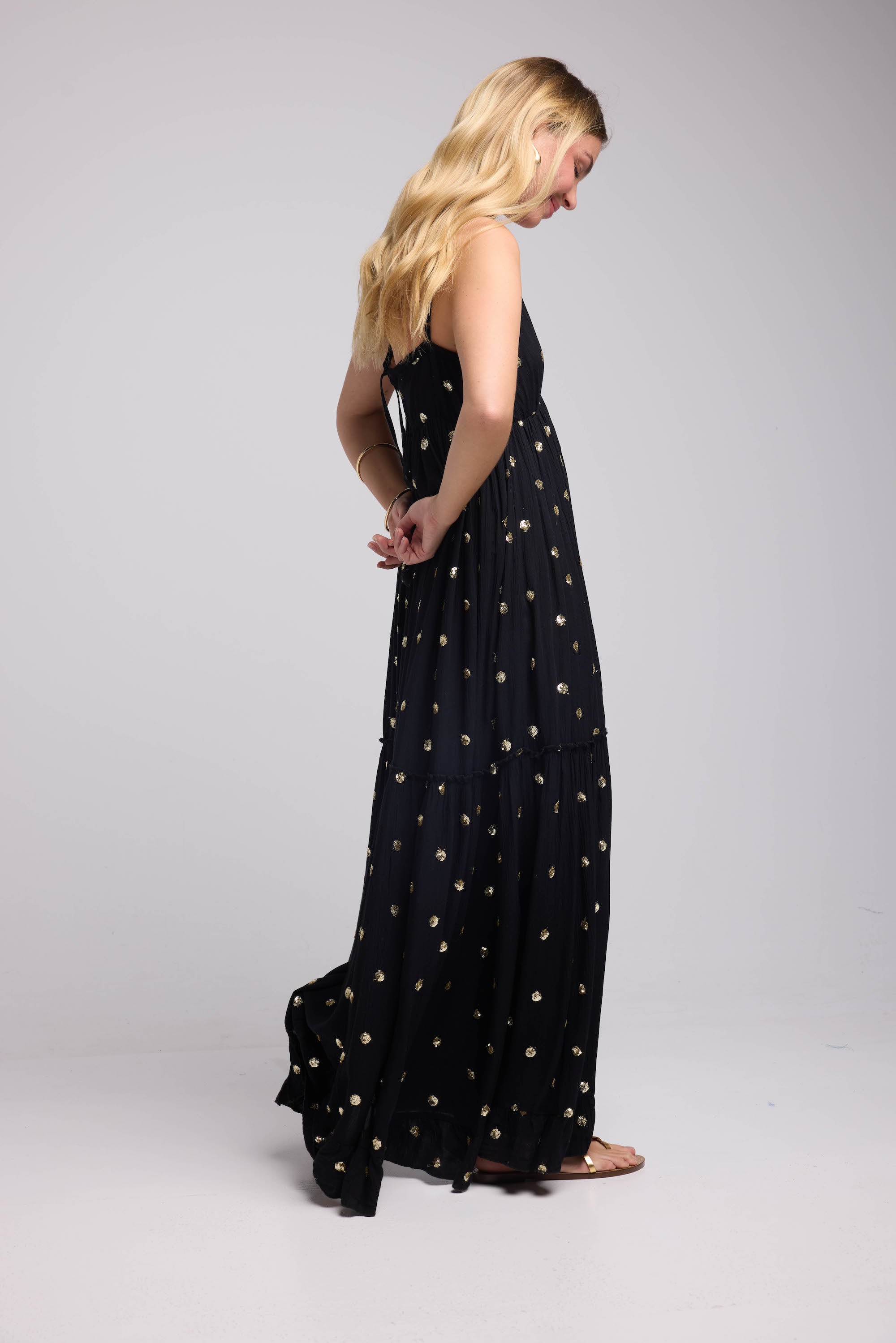 Robe Longue Bretelles - Noir