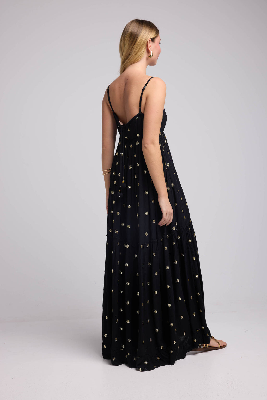 Robe Longue Bretelles - Noir