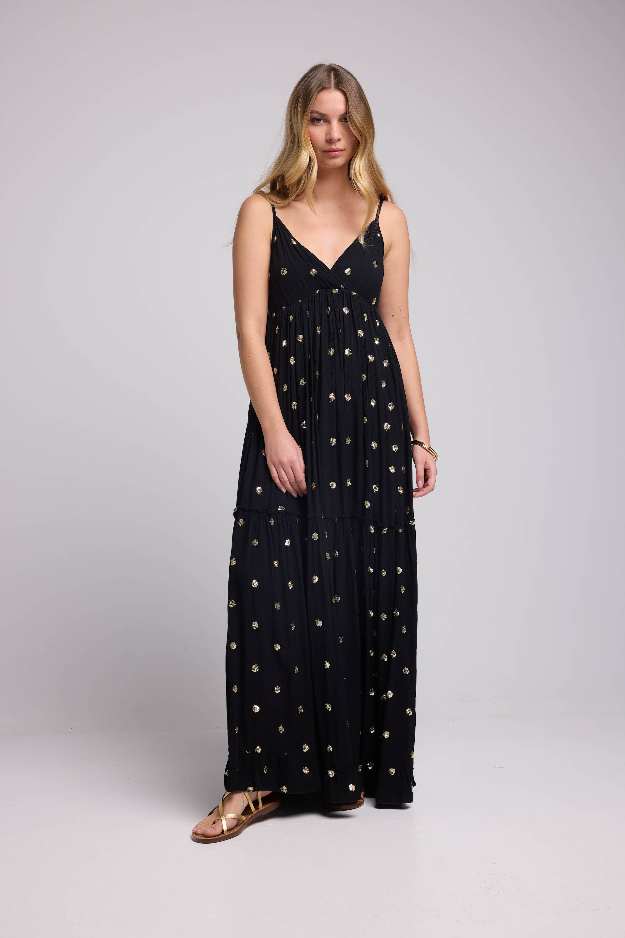 Robe Longue Bretelles - Noir