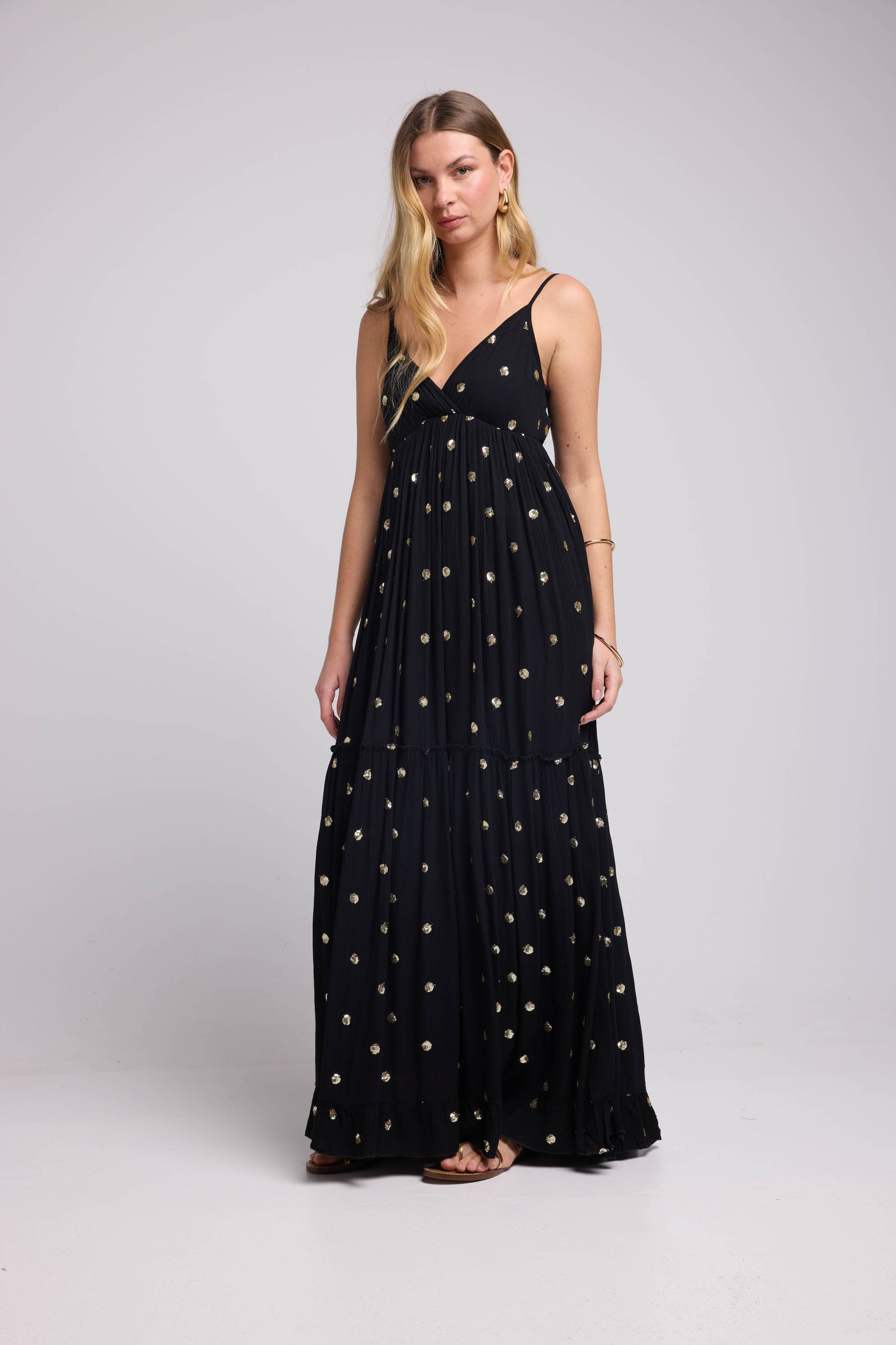 Robe Longue Bretelles - Noir