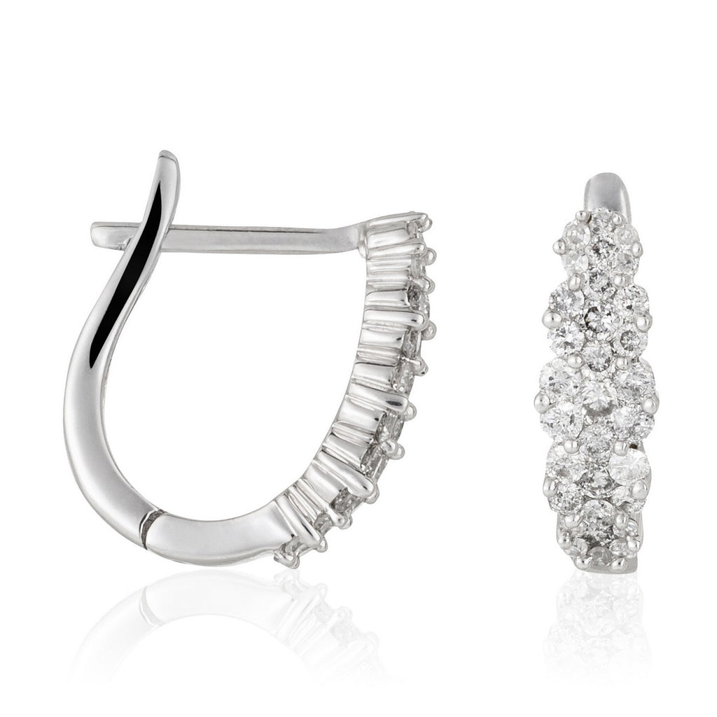 Boucles D'Oreilles "Merveilles De Lumières" Diamants 0,50/62 - Or Blanc 375/1000