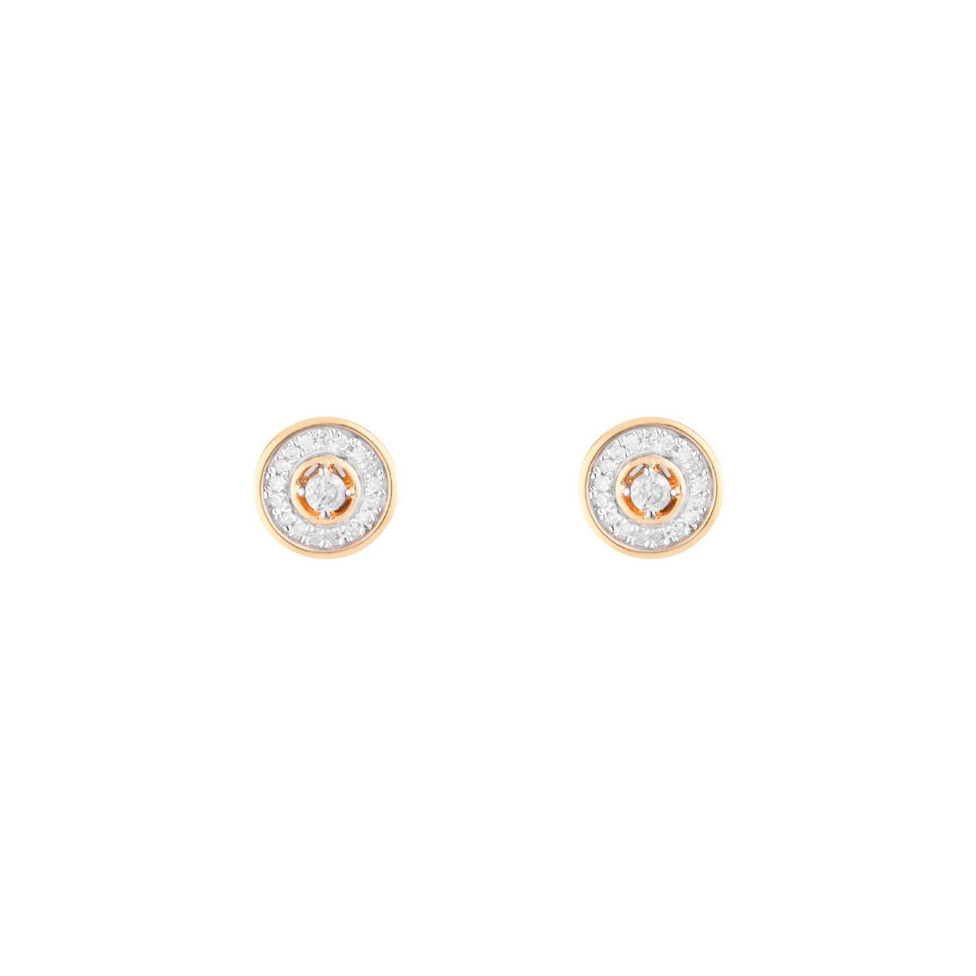 Pendientes "Divinos" Diamantes 0.12/36 - Oro Amarillo 375/1000