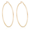 Boucle D'Oreilles "Créoles Santa" 50 Mm - Or Jaune 375/1000
