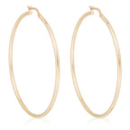 Boucle D'Oreilles "Créoles Santa" 50 Mm - Or Jaune 375/1000