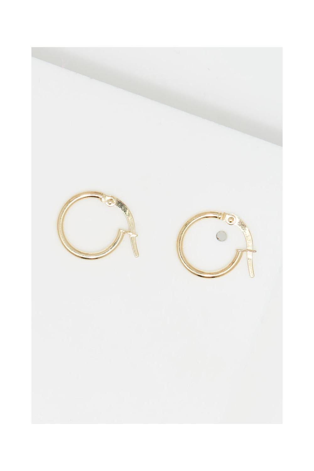 375/1000 Yellow Gold “Monoe 10Mm Creole” Earrings