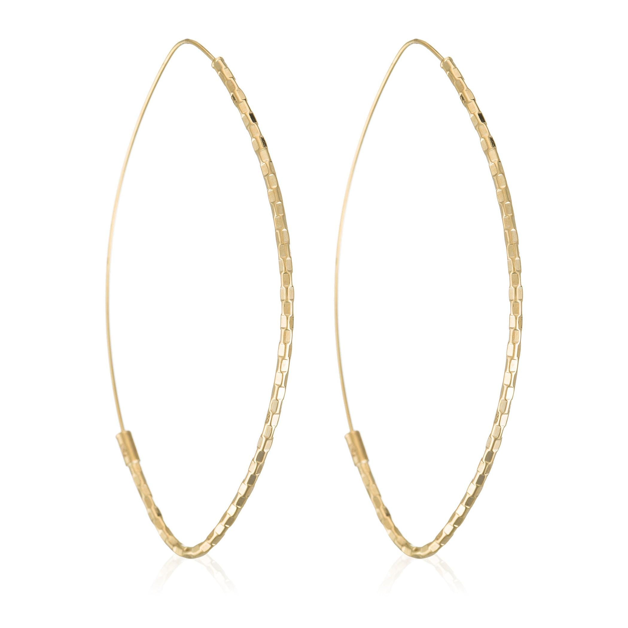 Boucles D'Oreilles "Créoles Goutte" - 6*3 Cm Or Jaune
