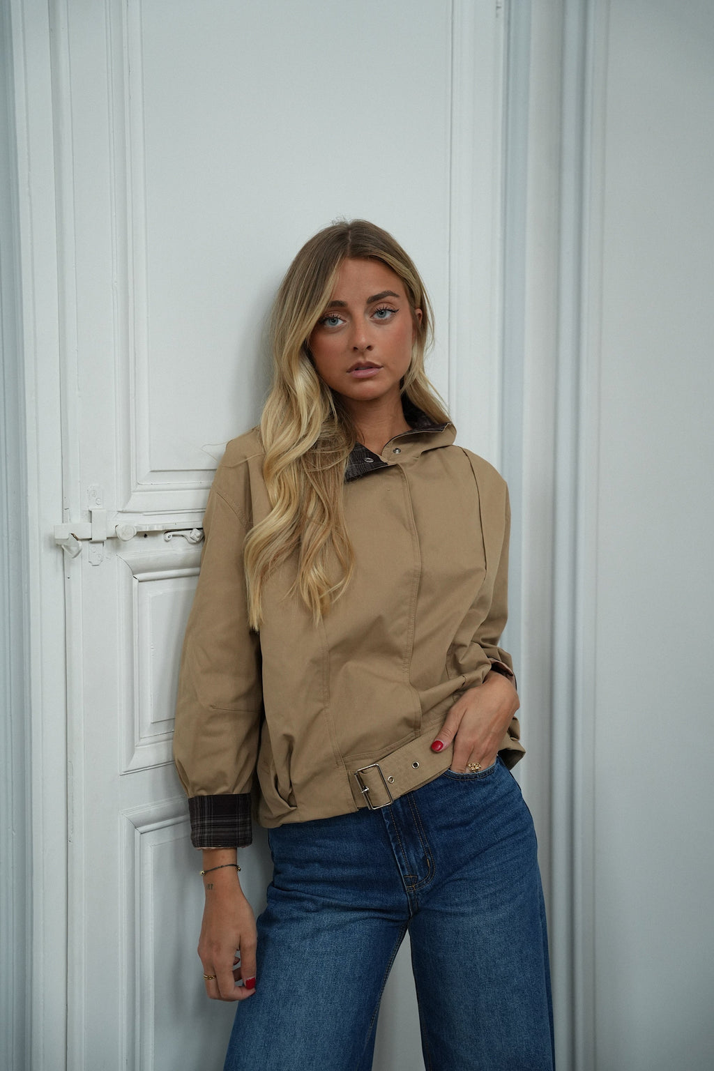 Chaqueta De Lona Adeline - Beige