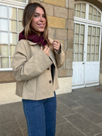 Cagoule En Laine Et Cachemire Bordeaux