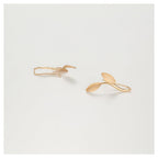 Pendientes "Hojas Satinadas" - Oro Amarillo 375/1000