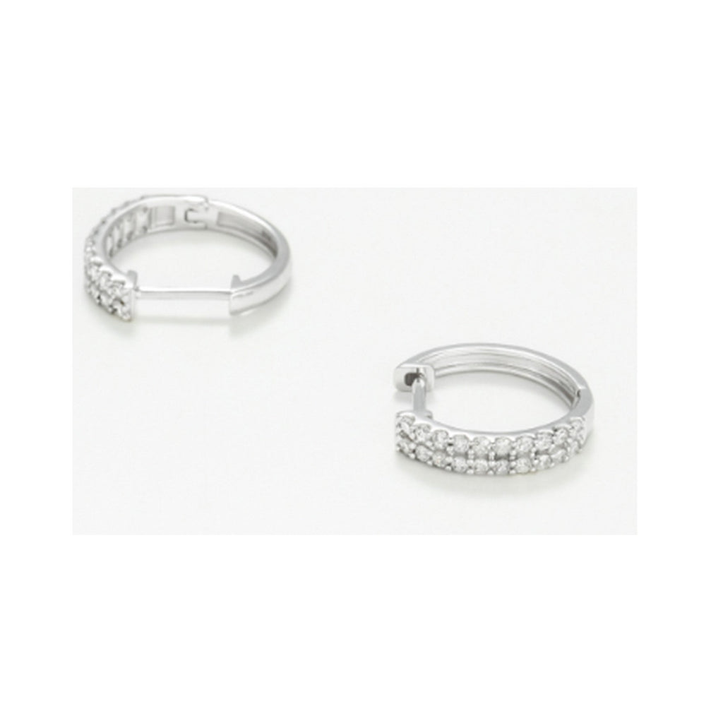 Pendientes "Isabella" D0.26/40 - Oro blanco 375/1000