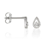 Pendientes “Naïa” Diamantes 0.08/34 – Oro Blanco 375/1000