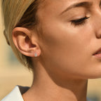 Pendientes “Naïa” Diamantes 0.08/34 – Oro Blanco 375/1000