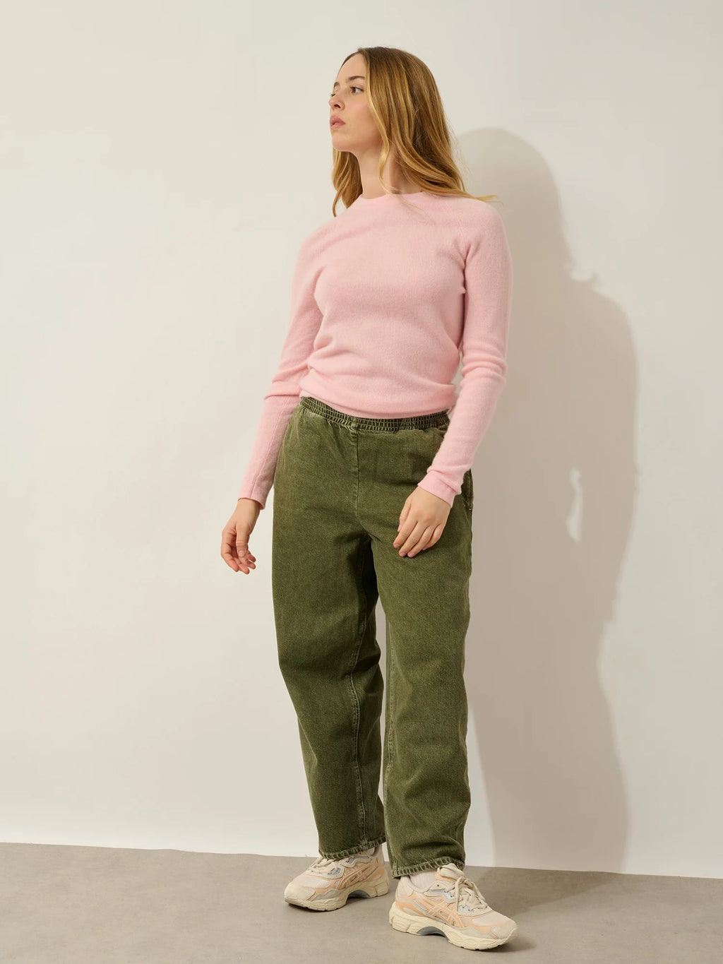 Ecrin Round-Neck Jumper - 100% Cashmere, 2-Ply - Ballerine - Women
