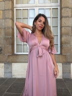 Suzy dusty pink maxi dress