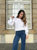 Maille En Mohair Et Laine Gaia Blanche