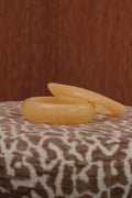 Ecru Square Resin Bangle