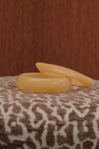 Ecru Square Resin Bangle