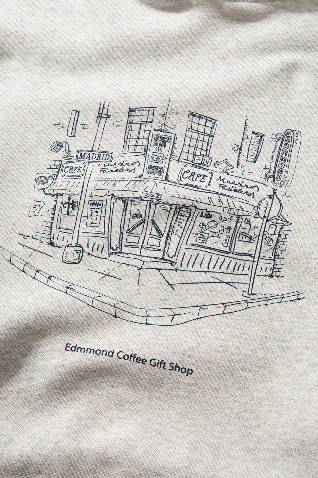 Sweat À Capuche Edmmond Coffee Gift Shop Light Grey Melange