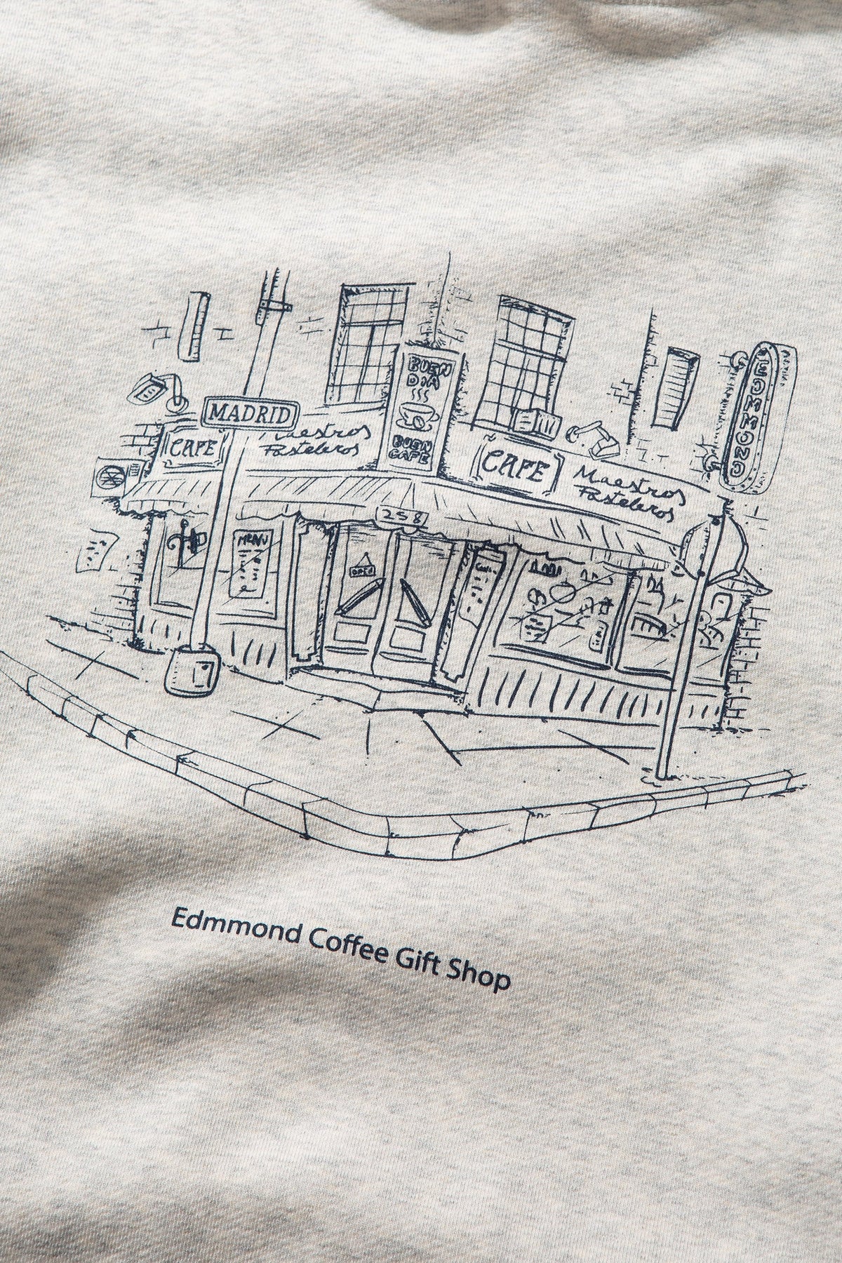 Sweat À Capuche Edmmond Coffee Gift Shop Light Grey Melange
