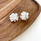Boucles D'Oreilles Edna - Doré / Blanc