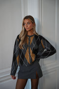 Gilet Losanges Vita - Gris Foncé