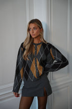 Gilet Losanges Vita - Gris Foncé