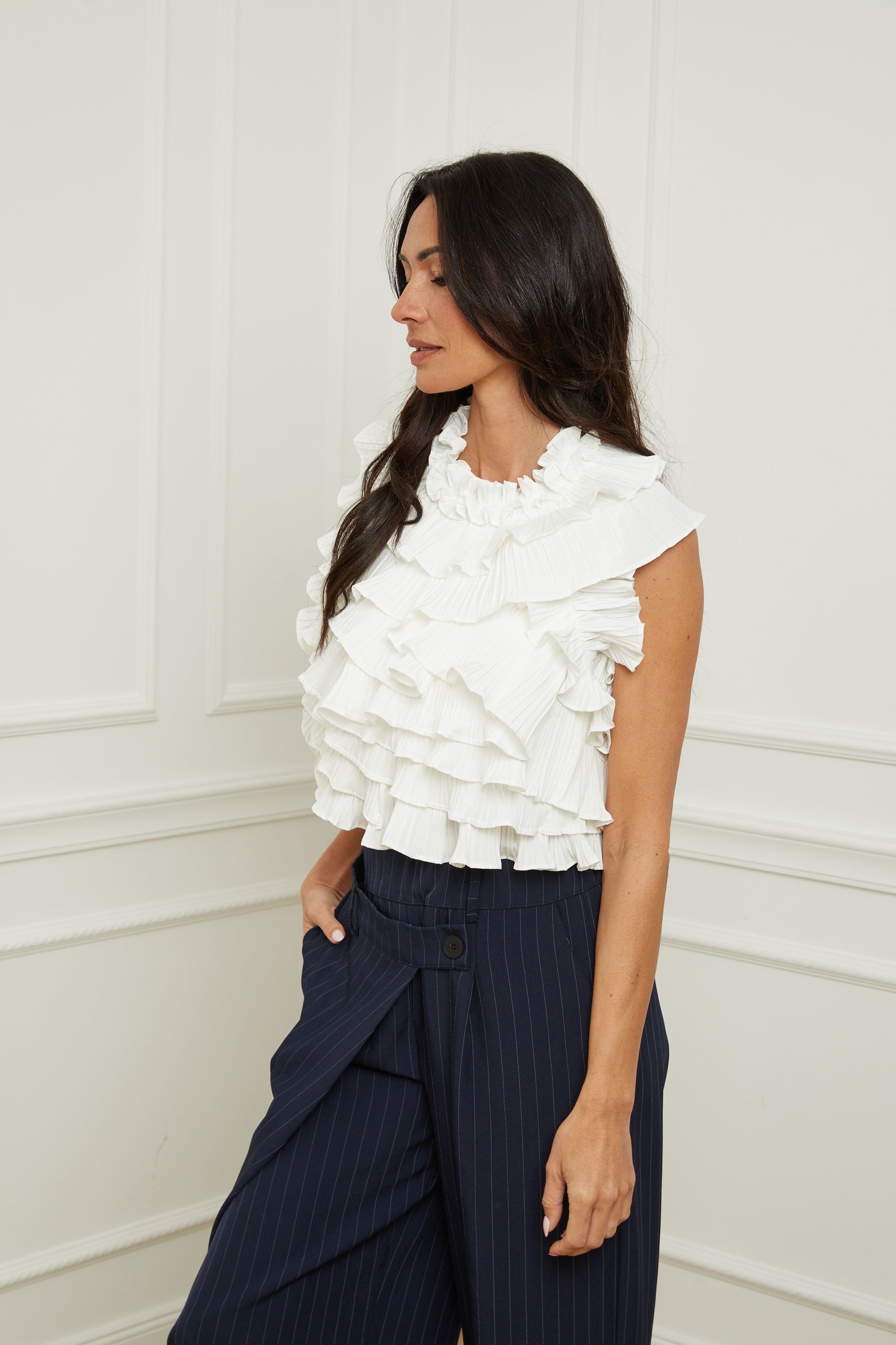 Satin Top - White