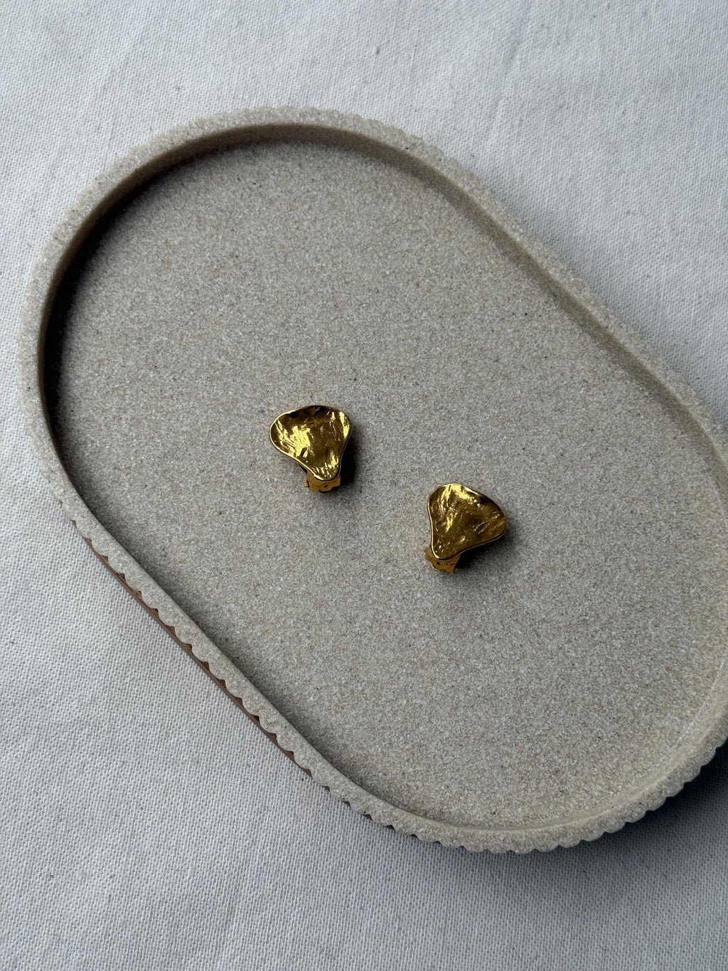 Vintage YSL Earrings - Small Gold Hearts