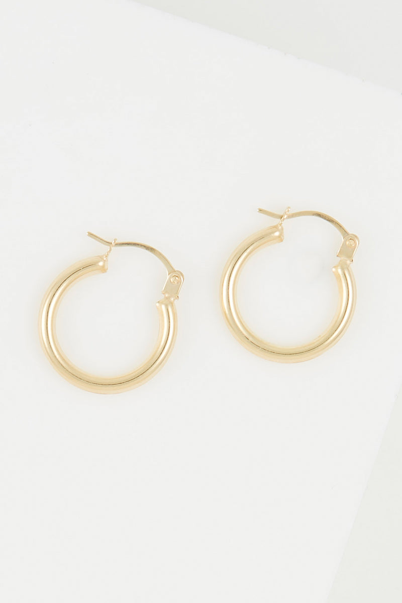 Pendientes Aros “Théa” 15Mm – Oro Amarillo